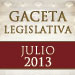 Gaceta Legislativa (Julio 2013)