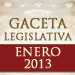 Gaceta Legislativa (Enero 2013)